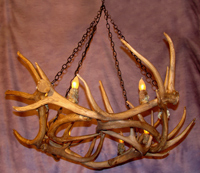 Reproduction Elk / Whitetail Wagon Wheel Chandelier