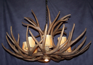 Reproduction Mule Deer Single-Tier Chandelier SRS-5