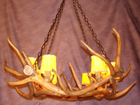 Reproduction Elk / Whitetail Wagon Wheel Chandelier