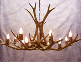 Reproduction Elk Single Tier Chandelier Special