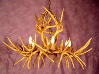 Large Mule Deer King's Crown Chandelier
