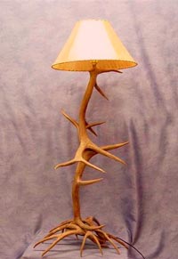 Reproduction Elk / White Tail Floor Lamp