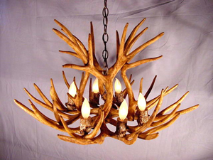Reproduction Mule Deer Single-Tier Chandelier SRS-5