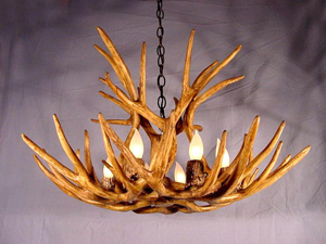 Reproduction Mule Deer Single-Tier Chandelier SRS-5