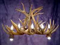 White-Tail Pool Table Chandelier