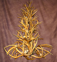 Mule Deer Cascading Inverted Chandelier