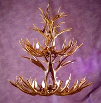 Extra Large Double Tier Mule Deer Chandelier