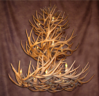 Reproduction Triple-Tier Mule Deer Grand Chandelier