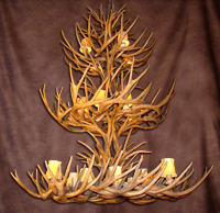 Reproduction Triple-Tier Mule Deer Grand Chandelier