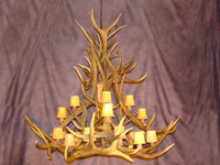 Real Antler Royal Crown Elk / Mule Deer Chandelier