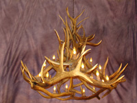 Real Antler Royal Crown Elk / Mule Deer Chandelier