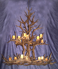 Reproduction King Jewel Elk Chandelier