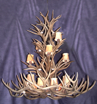 XXL Mule Deer / Whitetail Combo Chandelier