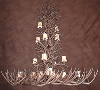 Reproduction Appalachian White-tail & Mule Deer Chandelier RL-35