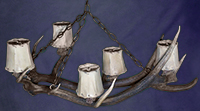 Real Antler Elk & Mule Deer Round Chandelier