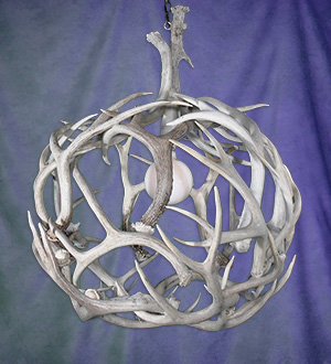 Real Antler Circular Mule Deer & WhiteTail Chandelier 